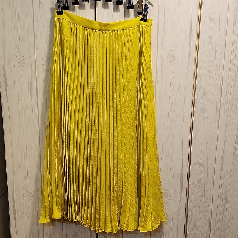 Banana Republic Vibrant Yellow A-Line Skirt